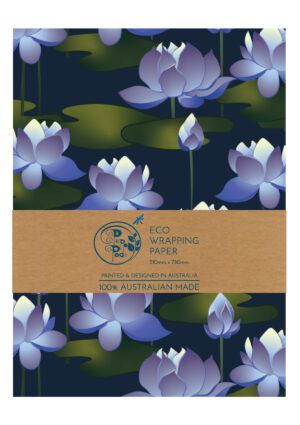 Blue Lotus Eco Wrapping Paper