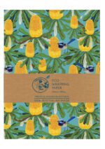 Fairy Bower Eco Wrapping Paper with fairy wrens and banksia serrata flowers