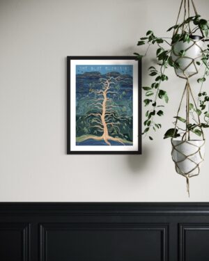 Blue Mountains Tree Poster A3