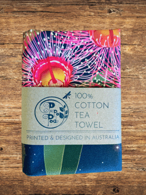 Sugar glider Australian made cotton tea towel eco packaging