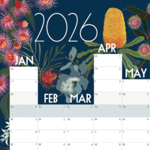 wildflower wall planner 2026 closeup