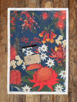 Mistletoe and co premium cotton tea towel. Australian made and designed