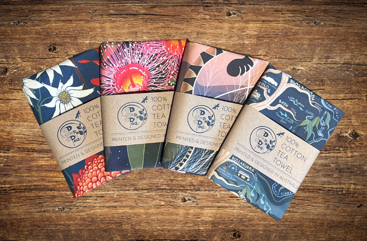 Premium Pip and Pod Australian made cotton tea towels