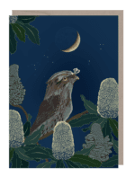 Tawny frogmouth eco greeting card with envelope