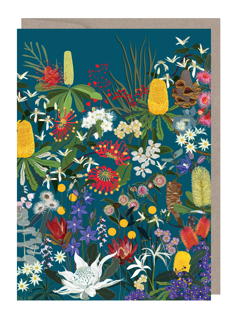 Colourful Wildflower Blooms ecogreeting card
